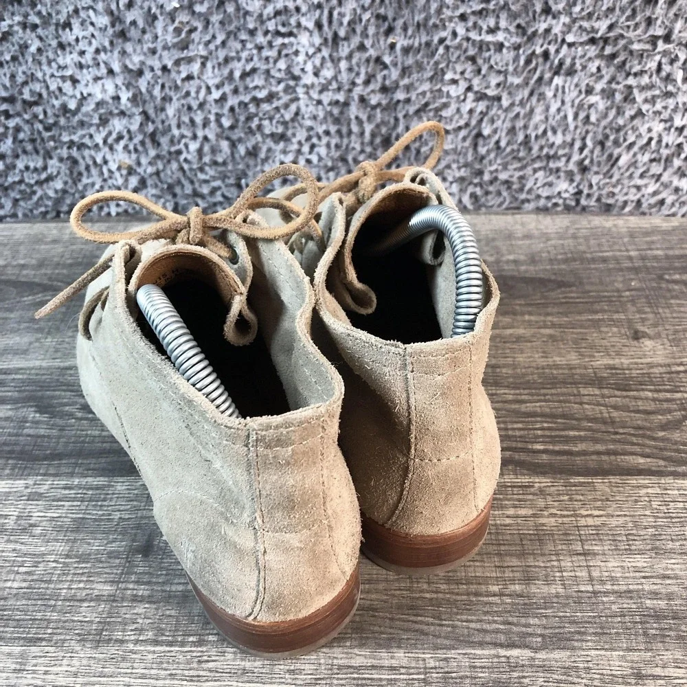 Frye Boots Mens Size 9.5 Beige Suede Chukka Ankle Leather Sole Dress Casual